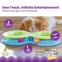 Catstages gros plan sur la boule lumineuse attirant l'attention et stimulant le jeu