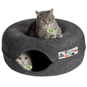Cattasaurus lit donut vue avant, confort et rebords protecteurs