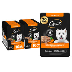 Cesar avant de la boîte montrant emballage complet et praticité