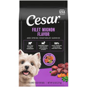 Cesar emballage devant montrant la saveur filet mignon et bénéfice appétence