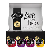 Cesar présentoir packaging montrant le pack de 60 barquettes et praticité