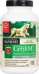 Cetyl M flacon 120 comprimés présenté, aide à la mobilité articulaire du chien