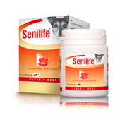 Ceva Senilife packaging face montrant le produit et apport de soutien cognitif