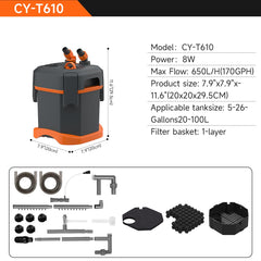 Ceveyu CY-610 intérieur ouvert avec masses filtrantes incluses pour installation rapide