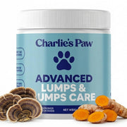 Charlies Paw pot face montrant l’étiquette et bénéfice praticité