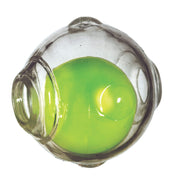 Chase 'n Chomp balle transparente vue de face pour jeux durables