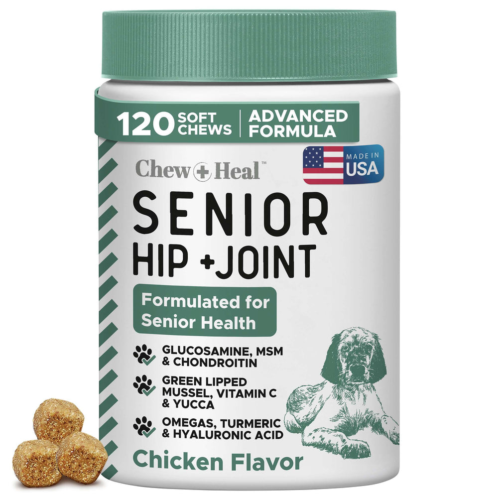 Chew + Heal Labs boîte avant montrant la portion pratique et l’étiquetage