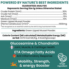 Chew + Heal Labs gros plan sur la poudre montrant la texture fine bénéfique