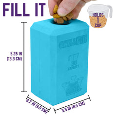 Chew King Chill Fill XL ouvert et rempli de croquettes prêt à l’utilisation