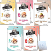 CHRONOS ENTERPRISES LLC sac de pochettes Fussie-Cat face montrant les cinq saveurs et praticité d'utilisation