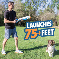 Chuckit! balle gros plan montrant la texture pour meilleure prise et durabilité