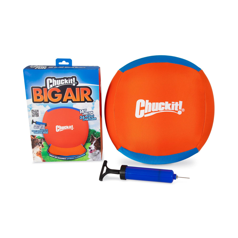 Chuckit! Big Air face avant montrant forme et taille, idéale pour herding