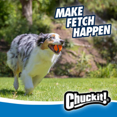Chuckit! gros plan sur la Rugged Ball avec nervures nettoyantes pour dents