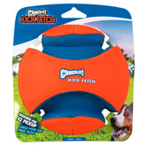 Chuckit! vue avant de la Kick Fetch Ball montrant la forme et les couleurs visibles
