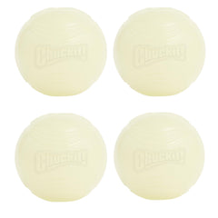 Chuckit! pack de quatre balles glow visible la nuit, sécurité accrue