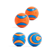 Chuckit! vue avant du pack de 4 montrant la couleur et le format, achat pratique