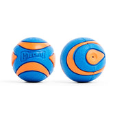 Chuckit! balle Ultra Squeaker face avant pack visible pour attractivité
