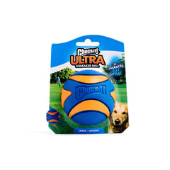Chuckit! vue avant de la balle Ultra Squeaker, attire le chien