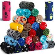 Chumia lot empilé montrant 28 couvertures, pratique pour rotation et rangement
