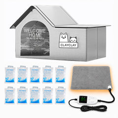 CLAYCLAY vue de face de la niche imperme9able montrant protection contre pluie