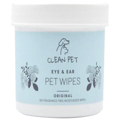 Clean Pet emballage avant montrant 100 pads, présentation claire et pratique
