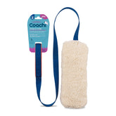 Coachi affichant le jouet avant du produit pour attirer le chien