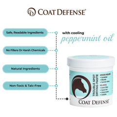 COAT DEFENSE application main sur plaie démontrant protection locale