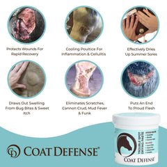 COAT DEFENSE gros plan texture pâte sèche montrant facilité d'application