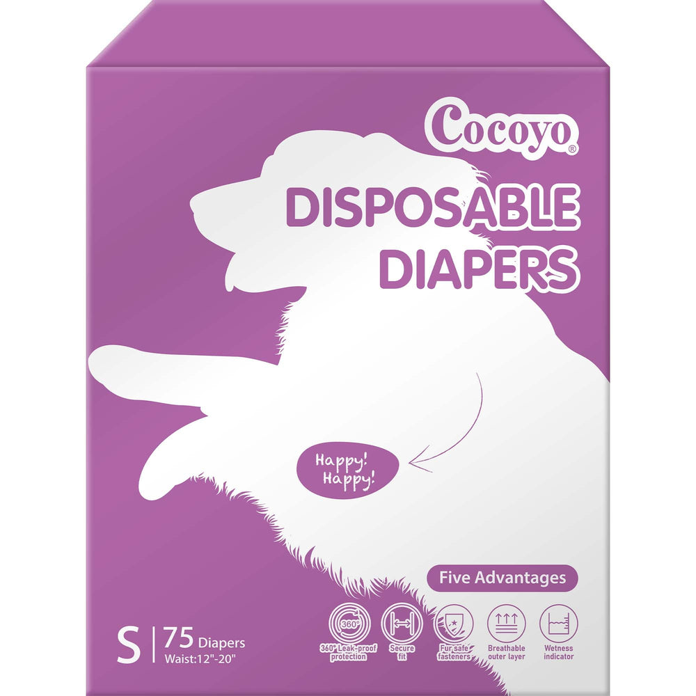 COCOYO paquet de 75 couches taille S montrant design et quantité pour praticité