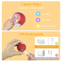 Coficoee tapis de jeu en usage avec chat poursuivant balle pour exercice