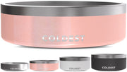 Coldest Dog Bowl face avant montrant design Forever Pink Glitter et durabilité