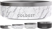 Coldest Dog Bowl face Carrara Marble, design élégant et durable