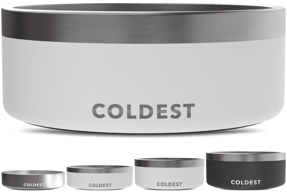 Coldest Dog Bowl face avant en Epic White montrant design propre et robuste