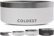 Coldest Dog Bowl face avant en Epic White montrant design propre et robuste