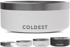 Coldest Dog Bowl face avant en Epic White montrant design propre et robuste