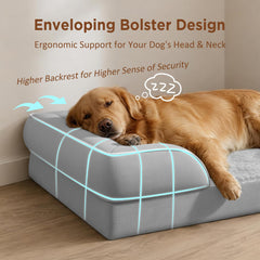 Comfort Expression lit en usage avec chien allongé, confort démontré