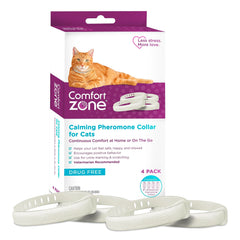 Comfort Zone emballage avant montrant le pack de 4 colliers et bénéfice apaisant