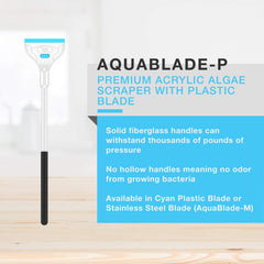 Continuum Aquatics AquaBlade P gros plan lame plastique protégeant l'acrylique