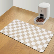 CooRug vue avant beige montrant protection et espace pour gamelles