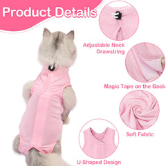 Coppthinktu chat portant la onesie facilitant mobilité et repos