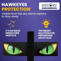 Détail vinyle CoyoteVest Hawk Eyes montrant texture résistante et durable