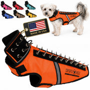 CoyoteVest face avant orange fluorescent montrant protection visible