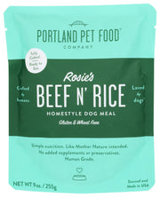 CRAFTED BY HUMANS LOVED BY DOGS emballage Rosie’s recto montrant qualité USDA