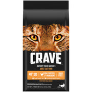 CRAVE emballage avant 2 lb montrant ingrédients et promesse protéique