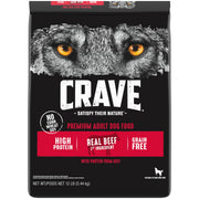 CRAVE sac 12 lb face montrant emballage et bénéfice nutritionnel