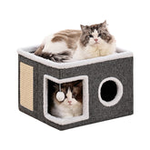 Crispedia vue avant de la maison pour chat, apporte sécurité et confort
