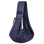 Cuby vue de face du porte-sling Classic Blue montrant la forme et le design, confort amélioré