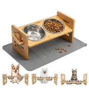 CuddlyCo vue avant du support en bambou pour repas stable
