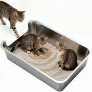 Cuddpaw vue frontale du bac extra-large montrant l'espace pour grands chats