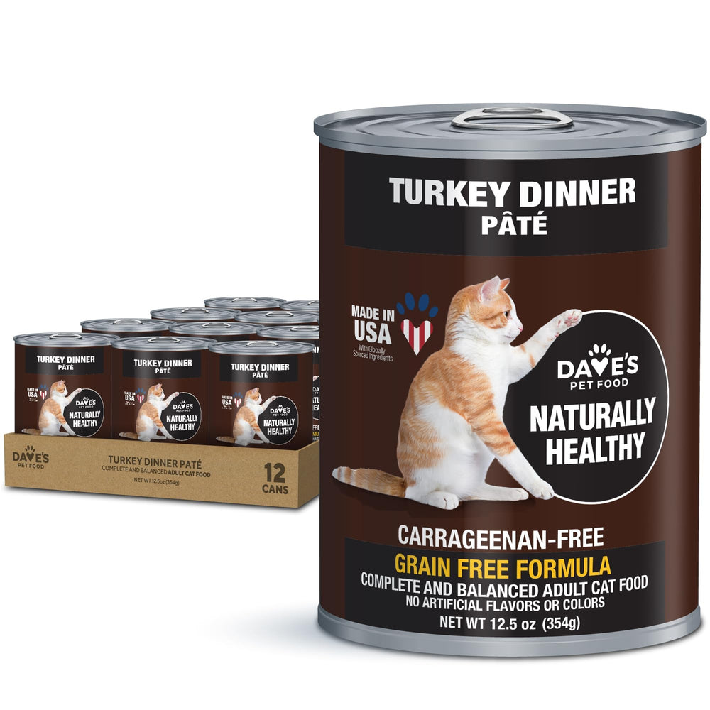 Dave's Pet Food face de l'emballage montrant le produit et la marque bénéfique